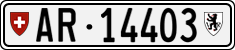 License plate of Switzerland, Cars