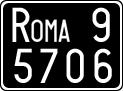 License plate of Italy, Cars (1927 year series)