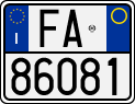 License plate of Italy, Motorcycles (1994 year series)