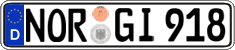 German license plate, Regular plates