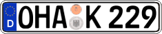 German license plate, Regular plates