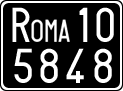 License plate of Italy, Cars (1927 year series)
