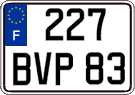 French license plate, FNI