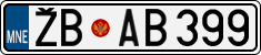 License plate of Montenegro, Cars
