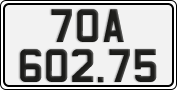 License plate of Vietnam, Cars