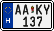 license plates of Hungary, Regular plates (2022)