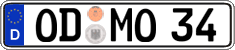 German license plate, Regular plates
