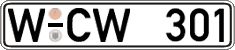 German license plate, Regular plates