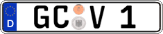 German license plate, Regular plates