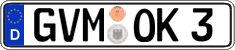 German license plate, Regular plates