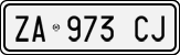License plate of Italy, Cars (1994 year series)