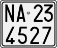 License plate of Italy, Motorcycles (1927 year series)