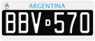 License plate of Argentina, Cars (1995, ABC 123)