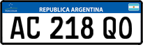 License plate of Argentina, Cars (Mercosur, AB 123 CD)