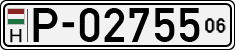 license plates of Hungary, Temporary (1990)