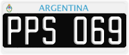 License plate of Argentina, Cars (1995, ABC 123)
