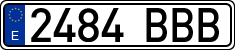 License plates of Spain, Ordinary (2000)