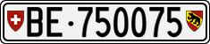 License plate of Switzerland, Cars