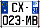 French license plate, SIV (ordinary)