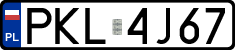 License plates of Poland, Regular car plates