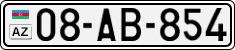 License plate of Azerbaijan, Cars