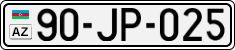 License plate of Azerbaijan, Cars