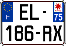 French license plate, SIV (ordinary)