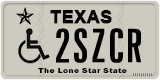 Texas, Vehicles for disabled persons (1ABCD)