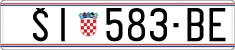 License plate of Croatia, Regular plates