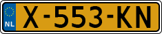 License plate of the Netherlands, Cars