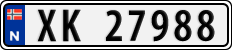 License plate of Norway, Cars