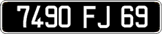 French license plate, FNI