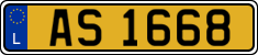 License plate of Luxembourg, 2003 year system