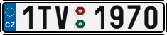 License plate of the Czech Republic, Cars (2001)