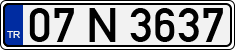 License plate of Turkey, Regular plates