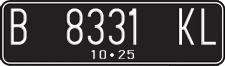 License plate of Indonesia, Regular plates