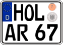 German license plate, Regular plates