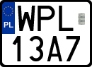 License plates of Poland, Special vehicles and motorcycles