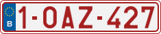 License plate of Belgium, Regular plates (2010)