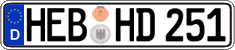 German license plate, Regular plates