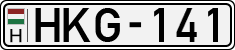 license plates of Hungary, Cars (1990)