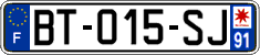 French license plate, SIV (ordinary)