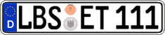 German license plate, Regular plates