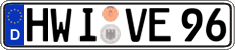 German license plate, Regular plates