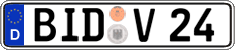 German license plate, Regular plates