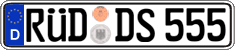 German license plate, Regular plates