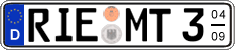 German license plate, Seasonal plates