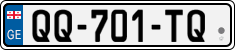 License plate of Georgia, Cars (2014)