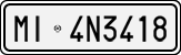 License plate of Italy, Cars (1927 year series)
