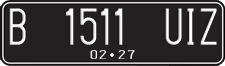 License plate of Indonesia, Regular plates
